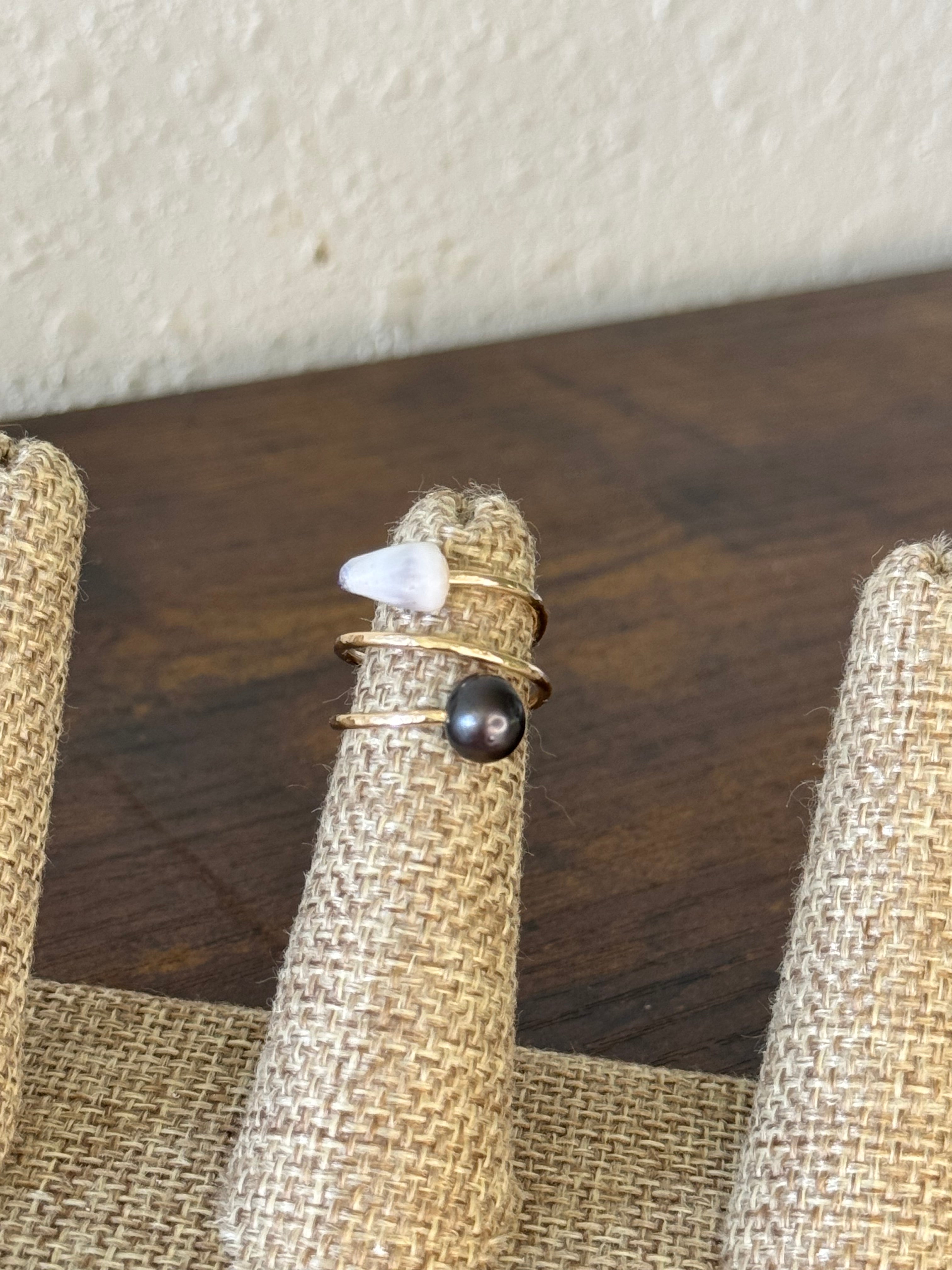 Shell & Pearl Ring