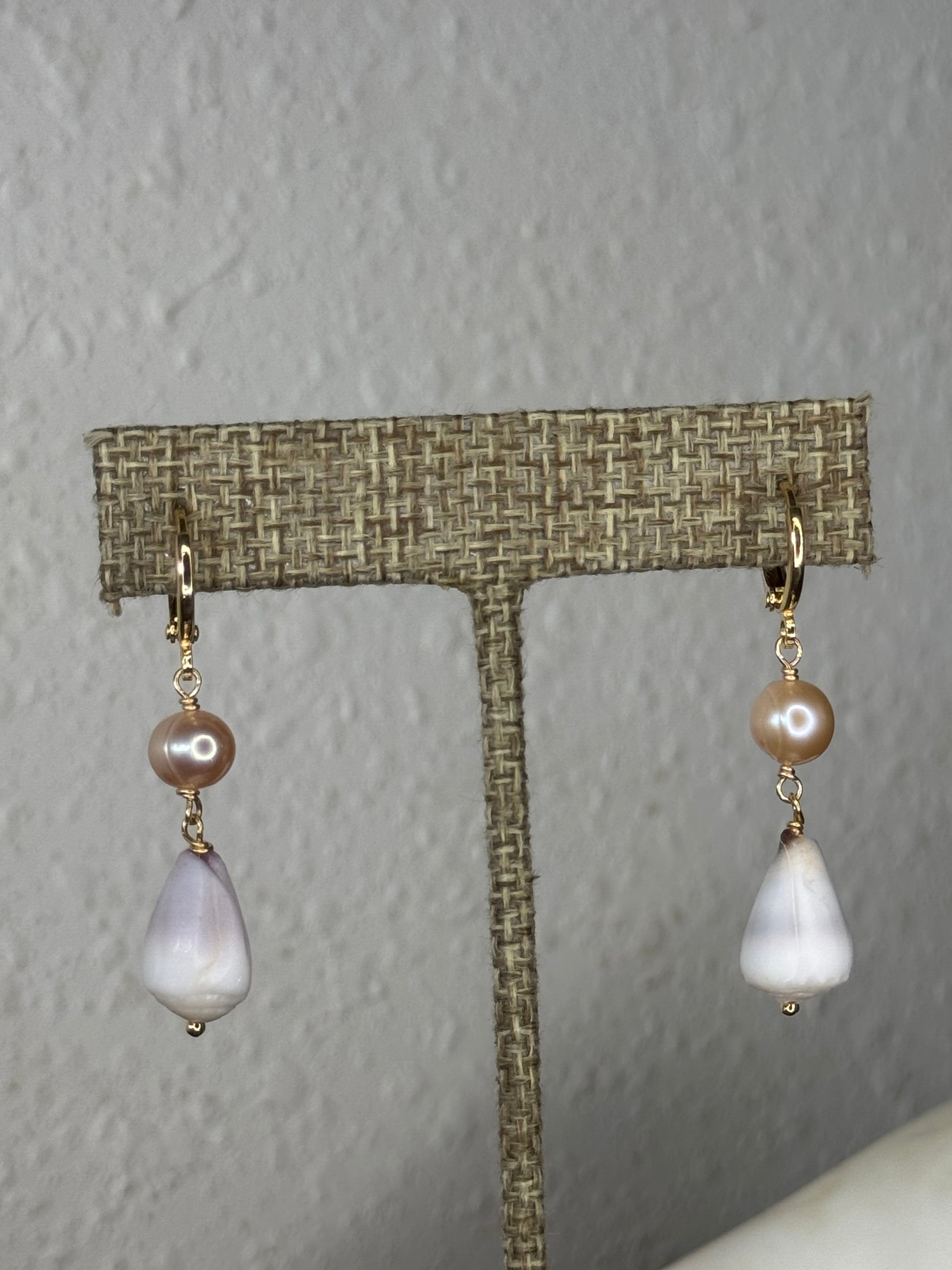 Cone & Pearl Earrings