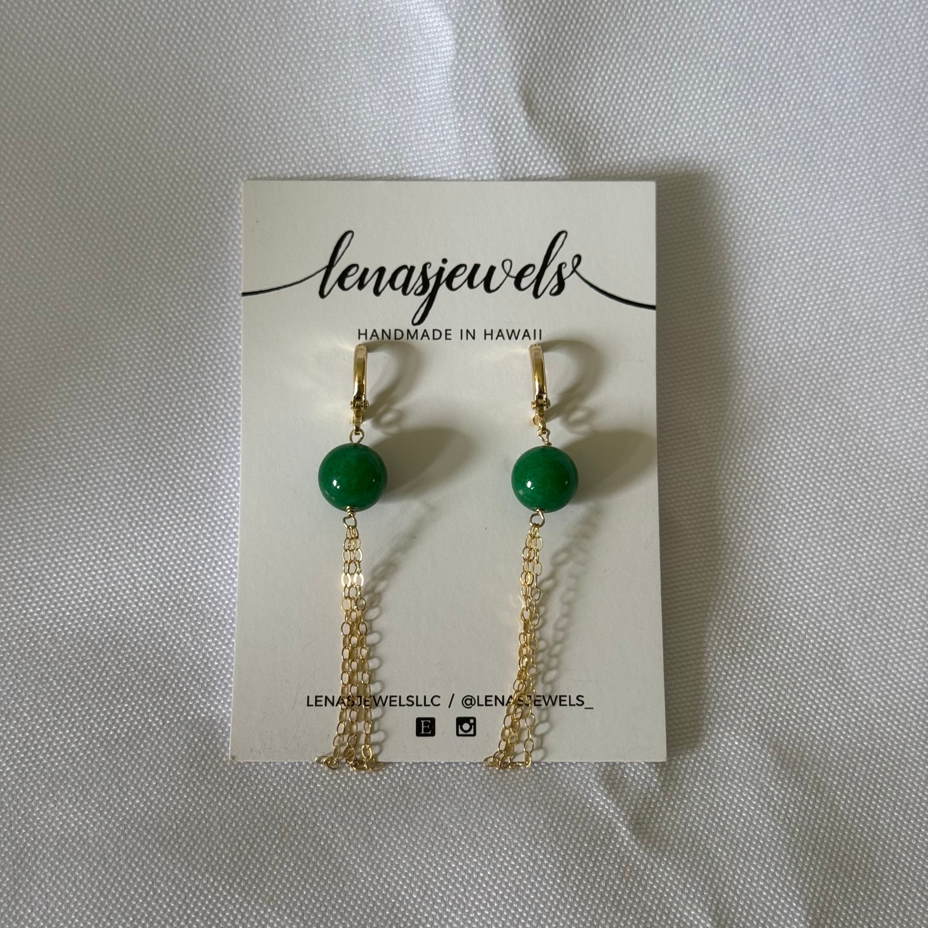 Jade Drip Earring
