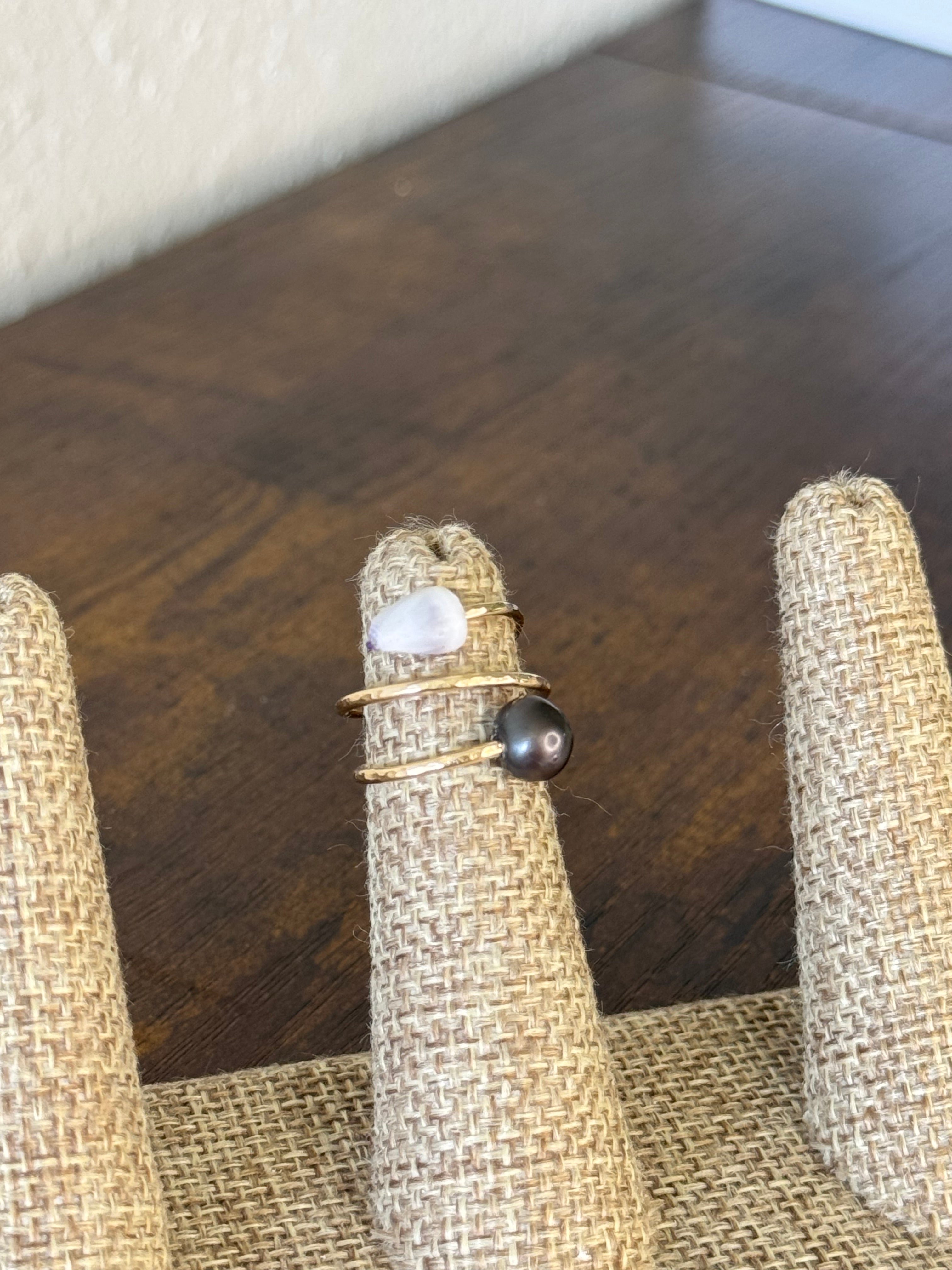 Shell & Pearl Ring