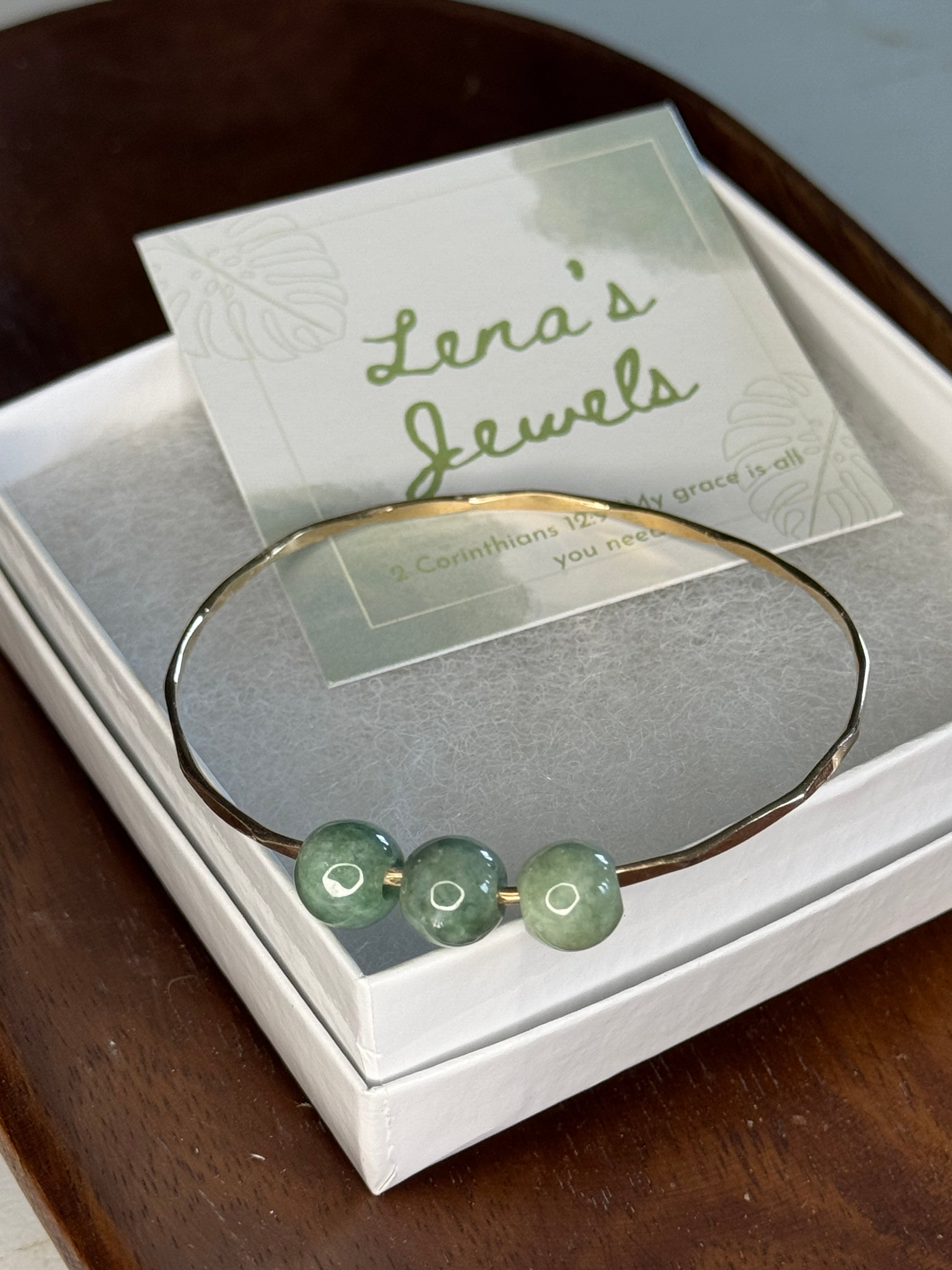 Triple Jade Bangle