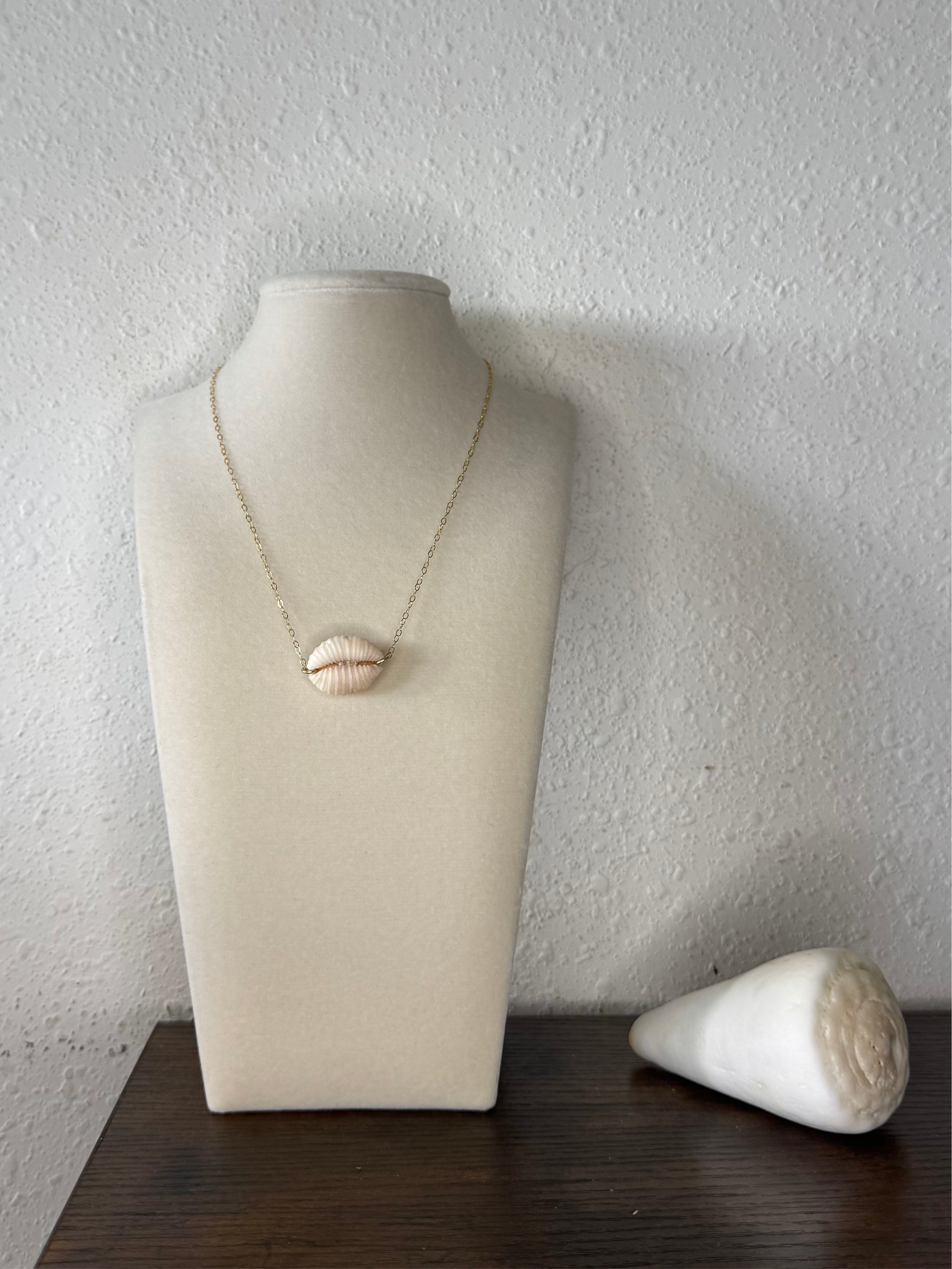 Granulated Cowrie Necklace