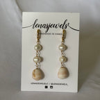 2 Pearl & Shell Earrings