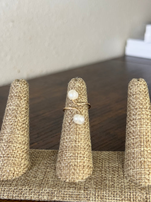 Double Pearl Ring