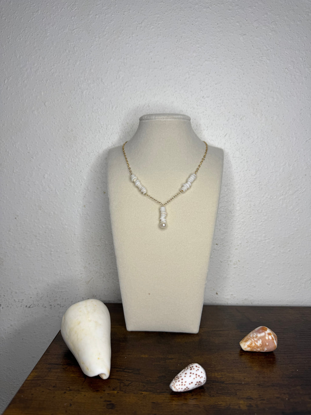 Pearl Puka Stack Necklace