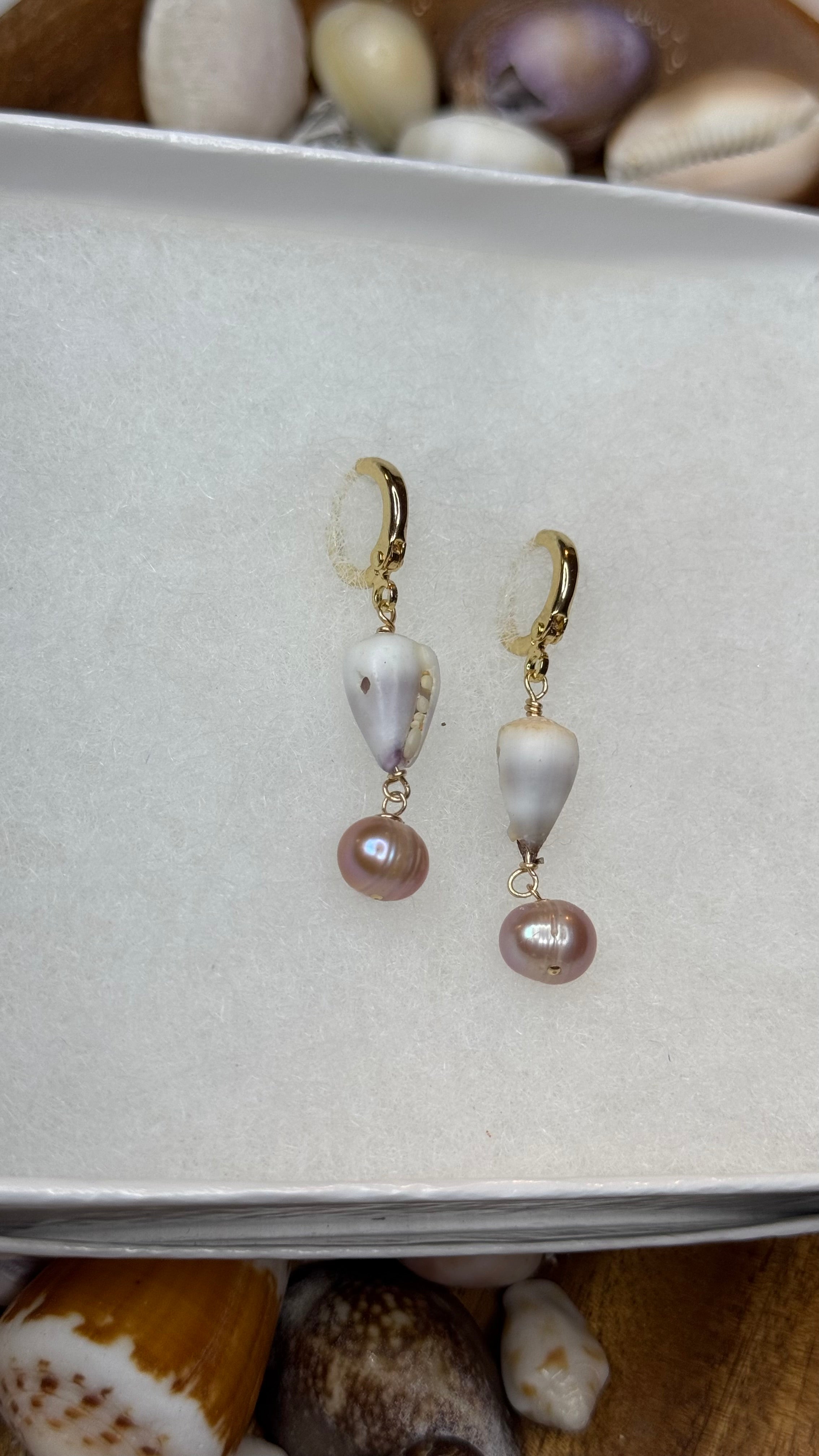 Shell & Pearl Earrings