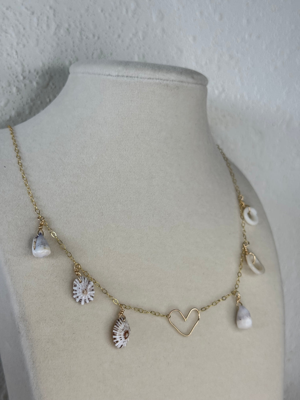 Heart Shell Stack Necklace