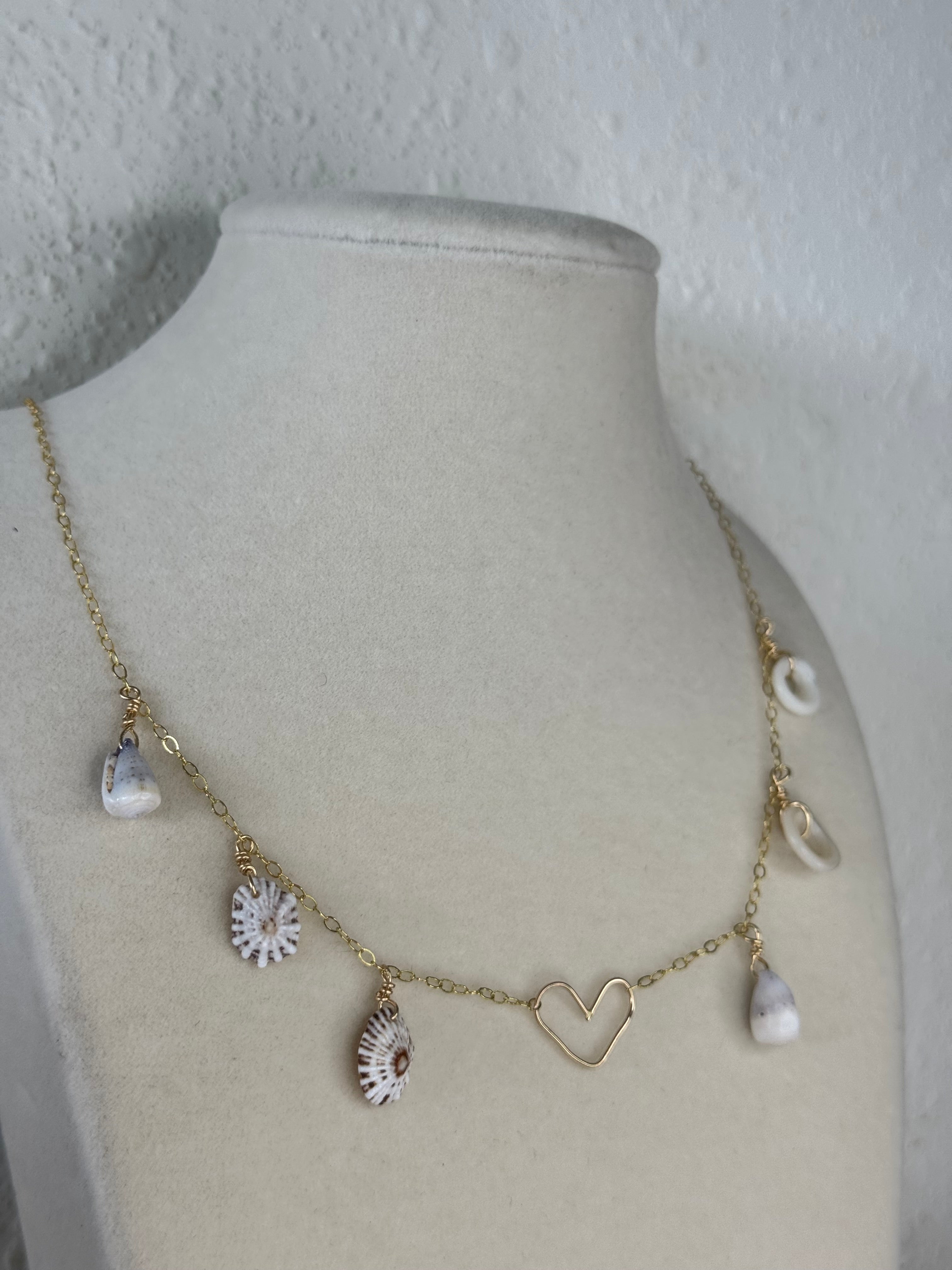 Heart Shell Stack Necklace