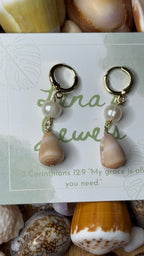 Cone & Pearl Earrings