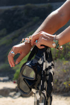 Purple-Brown Shell Bangle